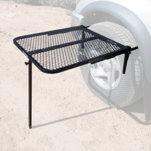 Tailgater tire table standard aluminum black