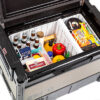 ARB Zero Dual-Zone Fridge Freezer (73 Quart) stocked with food and drinks