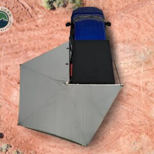 Trail Industries | Overland Vehicle Systems | Nomadic 270 LT Awning Gray with Black Travel Cover, Driver Side