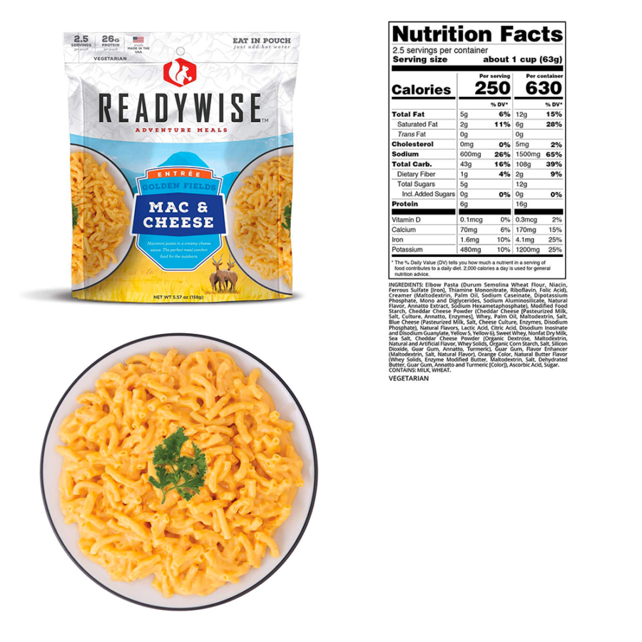 ReadyWise 3 Day Adventure Bag Mac & Cheese