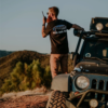 Rugged Radios 2-Pack GMR2 GMRS/FRS Handheld Radio with man talking on radio