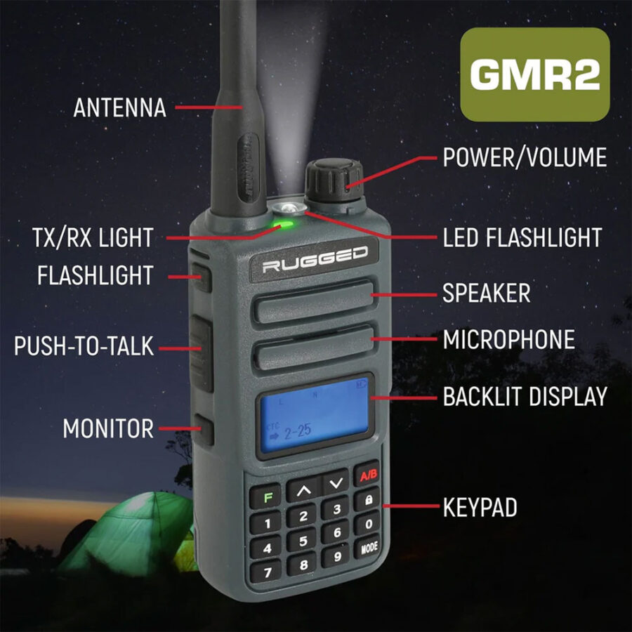 Rugged Radios Rugged GMR2 GMRS/FRS Handheld Radio - Image 5