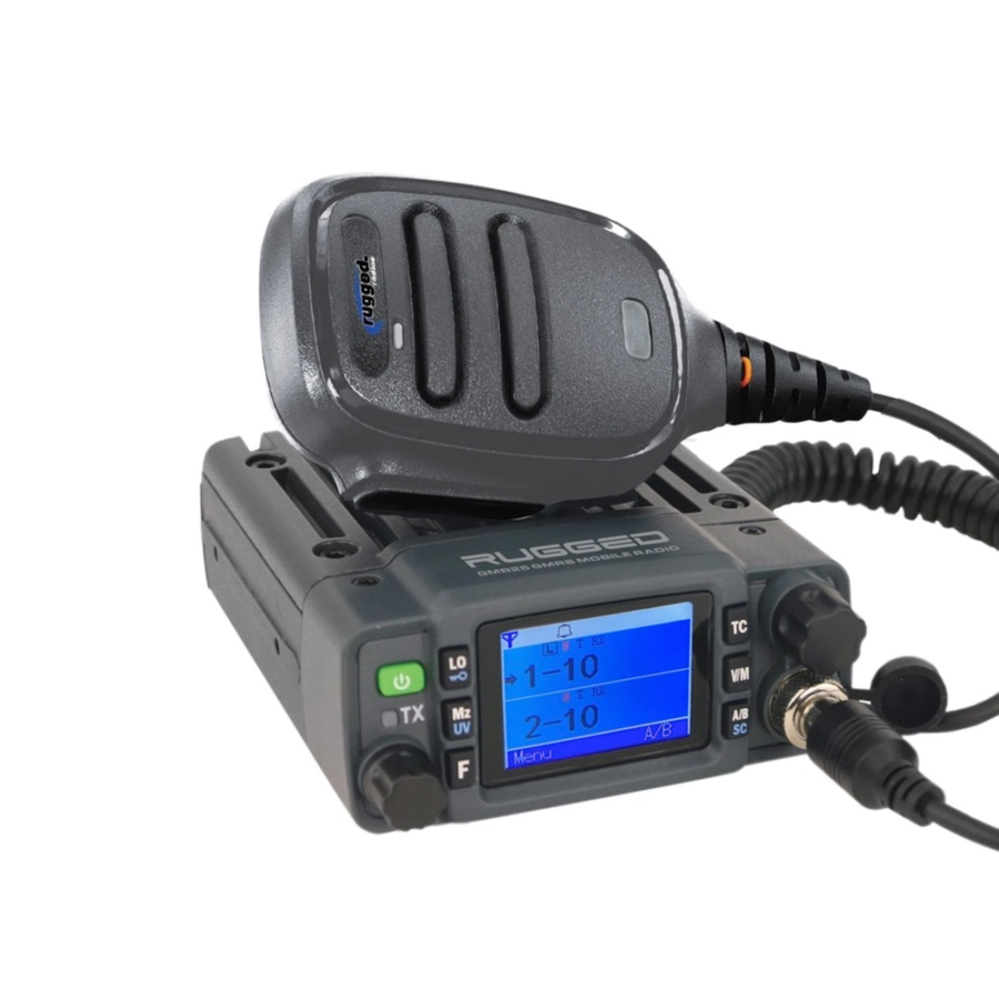 Rugged Radios Radio Kit Lite - GMR25 Waterproof GMRS Band Mobile Radio with Stealth Antenna