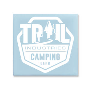 Trail Industries Camping Gear Decal in Gloss White