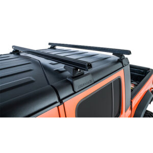 HEAVY DUTY BLACK 2 BAR RHINO-RACK BACKBONE ROOF RACK WITH RCL LEGS