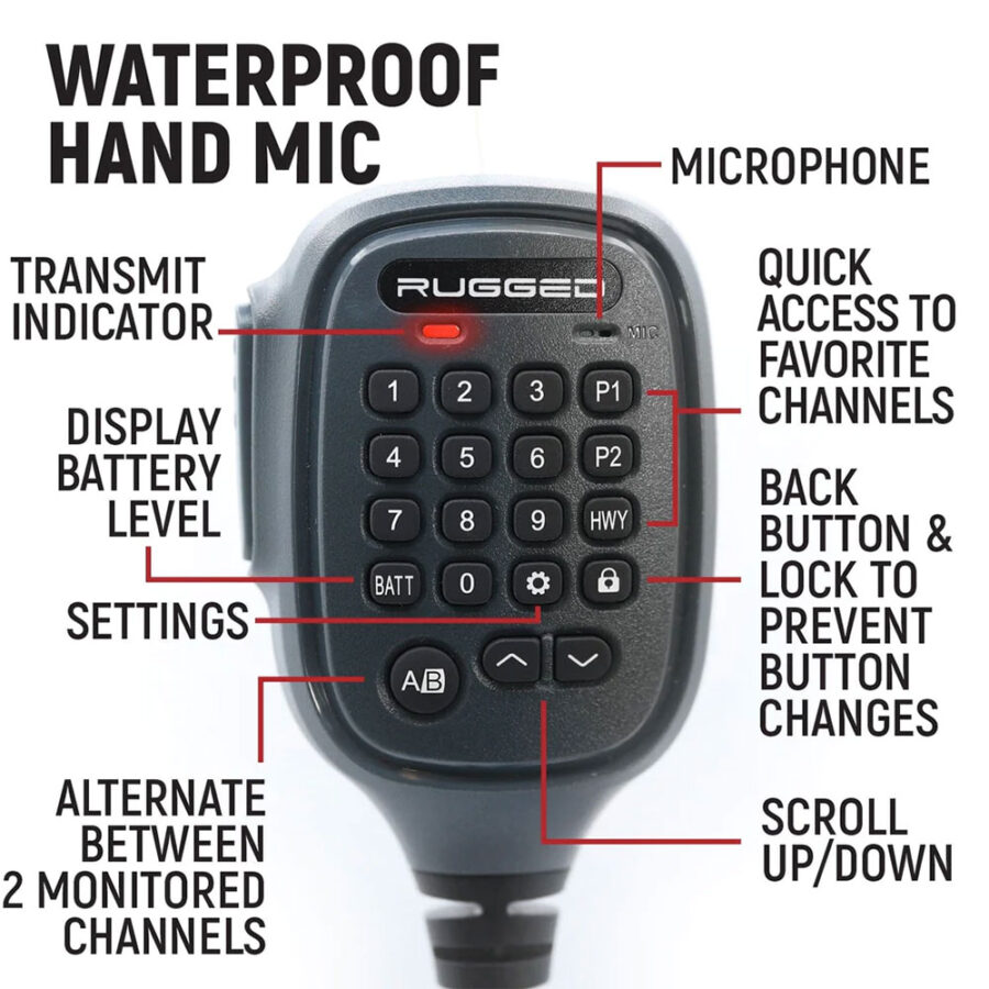 Rugged Radios Rugged G1 ADVENTURE SERIES Waterproof GMRS Mobile Radio - Image 5