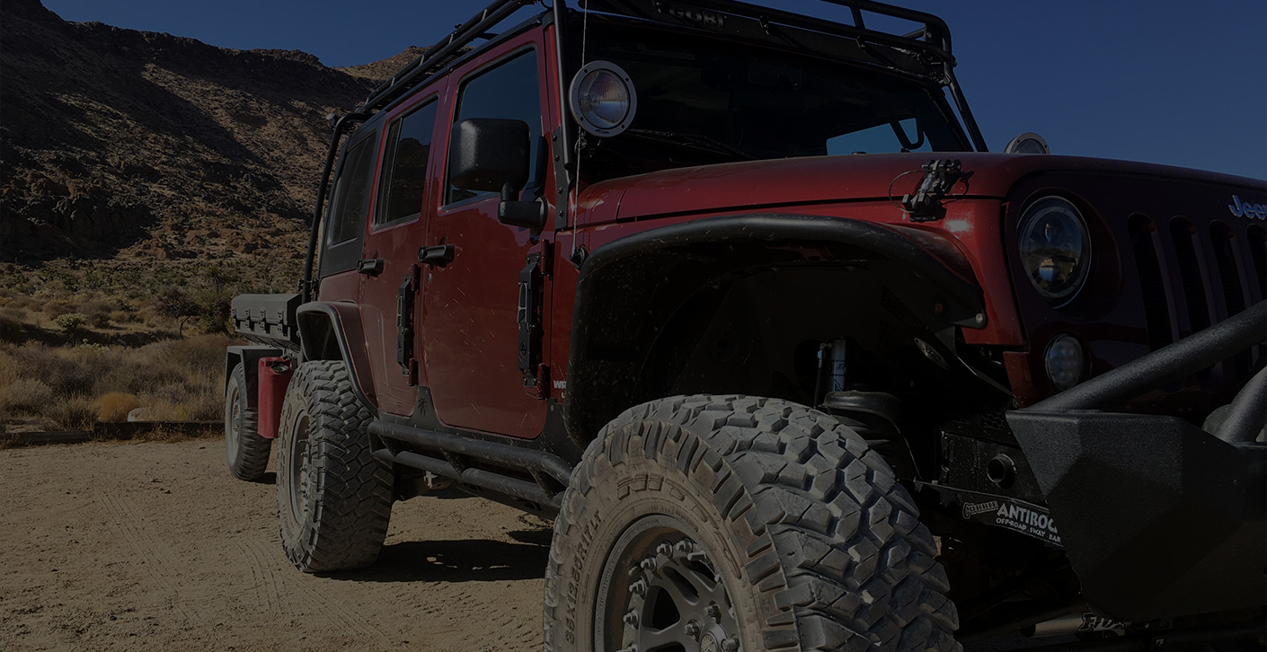 Trail Industries Jeep in mojave desert