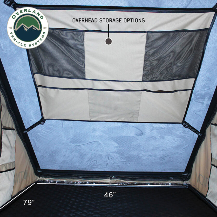 OVS LD TMON Hard Shell Roof Top Tent overhead storage